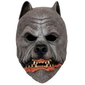 Snarling Pit Bull Adult Costume Full Head Mask
